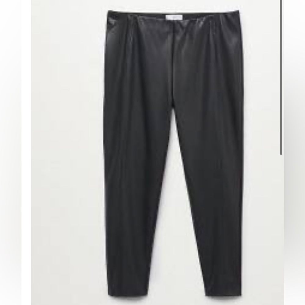 Mango plus size faux leather leggings-leggings bypoli